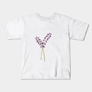 Purple Flower Watercolor Kids T-Shirt